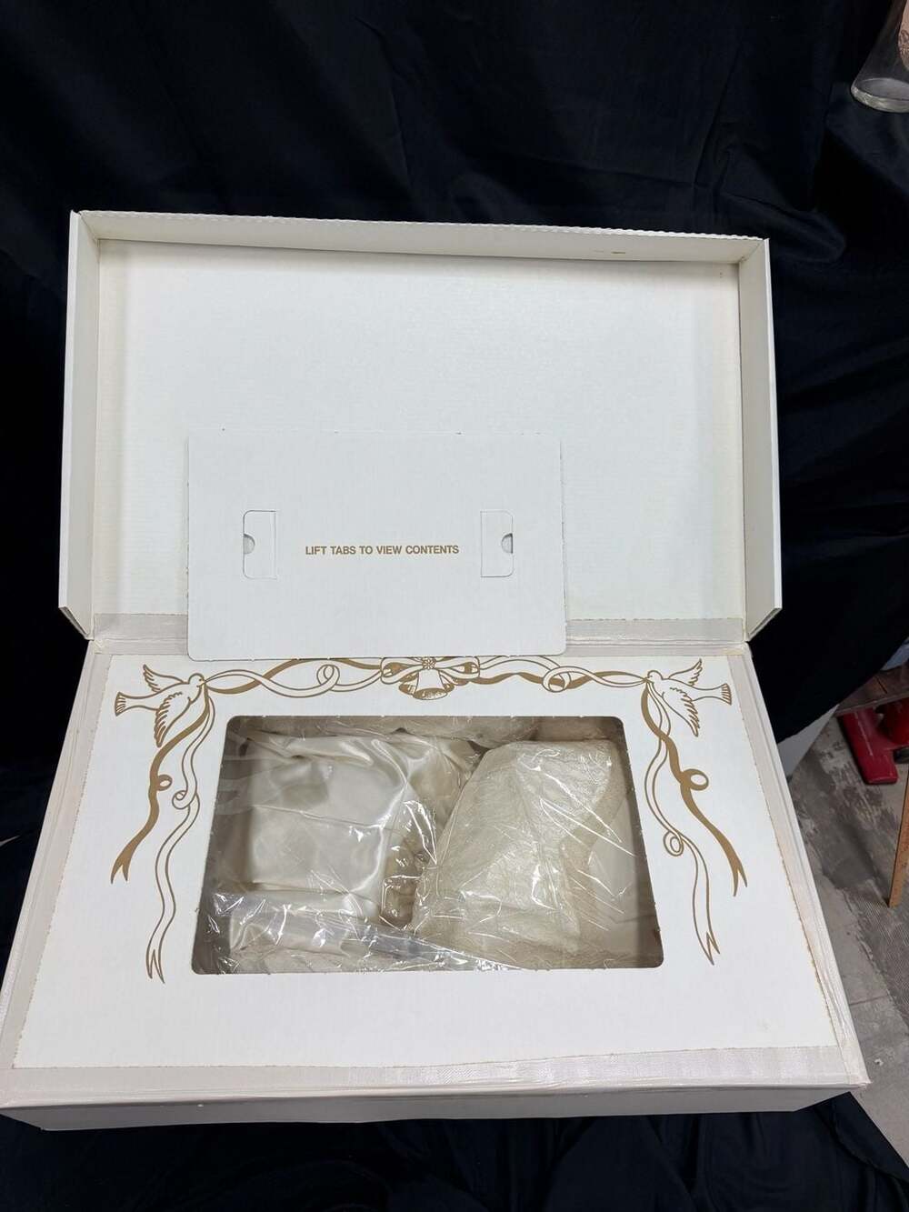Now and Forever Vintage Preserved Lace and Satin Wedding Gown UNOPENED PRE 2000